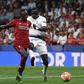 Senegal star Sadio Mane (L) playing for Liverpool this month in the Champions League final against Tottenham Hotspur