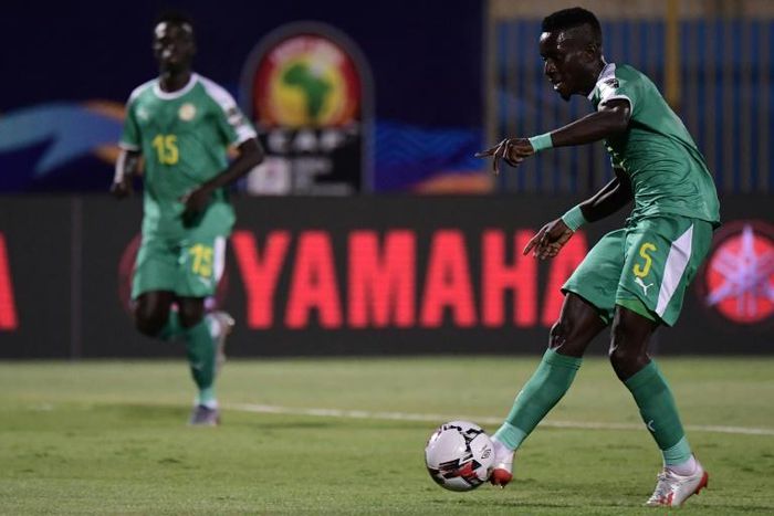 Midfielder Idrissa Gueye scores the goal in Cairo that took Senegal to the Africa Cup of Nations semi-finals