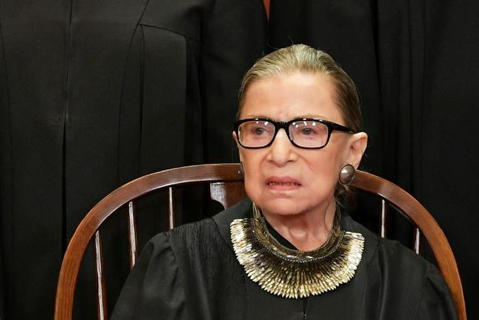 Ruth Bader Ginsburg, pictured November 2018, presided over a mock trial for the Greek tragic heroine Electra