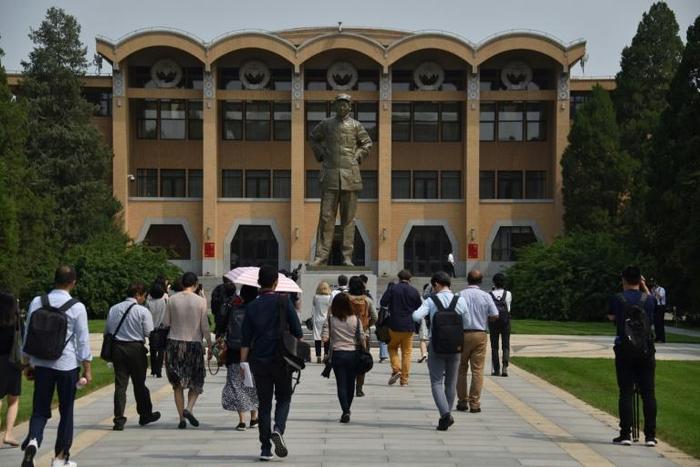 The usually highly secretive school in Beijing gave a rare tour to foreign media during a tightly controlled visit this week