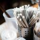 Plastic straws wrapped in paper are seen at a food hall in Washington on June 20, 2019, days before a ban on such straws is to take effect