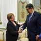 UN High Commissioner for Human Rights Michelle Bachelet (L) called for Venezuelan President Nicolas Maduro (C) to release jailed dissidents