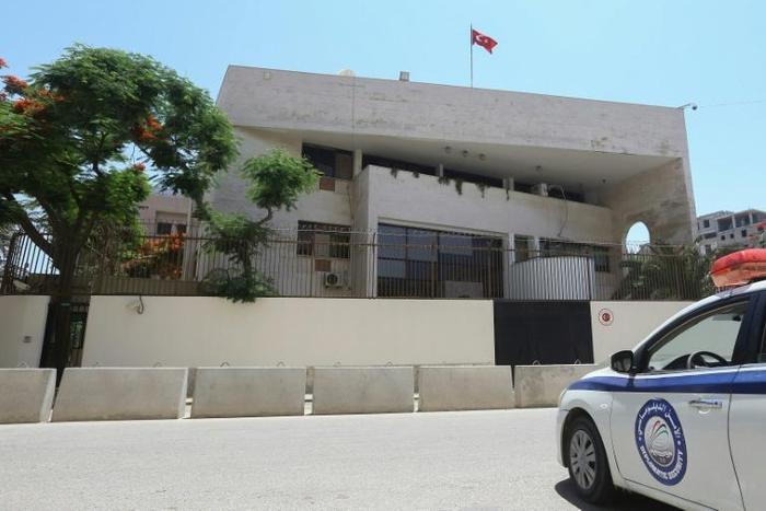 The Turkish embassy in Tripoli, a sign of Ankara's support for the internationally recognised Government of National Accord fighting the forces of Libyan strongman Khalifa Haftar.