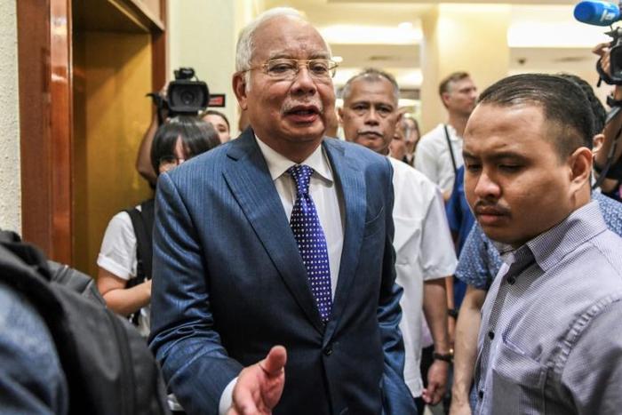 Malaysia's former prime minister Najib Razak arrives at the Kuala Lumpur High Court during an earlier appearance