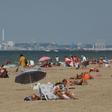 The beach of French resort Deauville, where the French Fab Tour is hoping to get young people interested in factory work