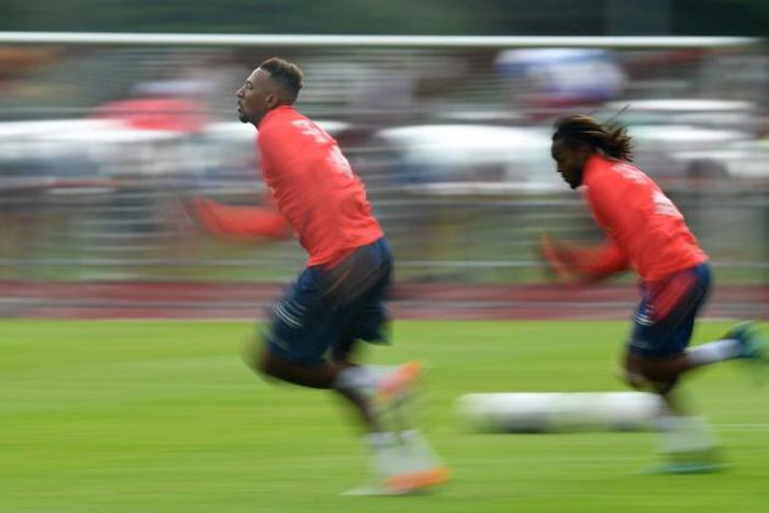 Running for the door? Jerome Boateng and Renato Sanches have both been rumoured to be on the way out at Bayern Munich