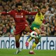 Liverpool's Mohamed Salah was on form in the win over Norwich