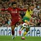 Liverpool's Mohamed Salah was on form in the win over Norwich