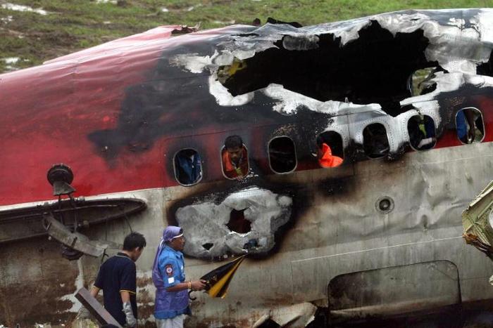 In September 2007, a One-Two-GO plane carrying 123 passengers and seven crew skidded off the runway on the Thai resort island of Phuket and burst into flames while trying to land in driving rain and heavy winds