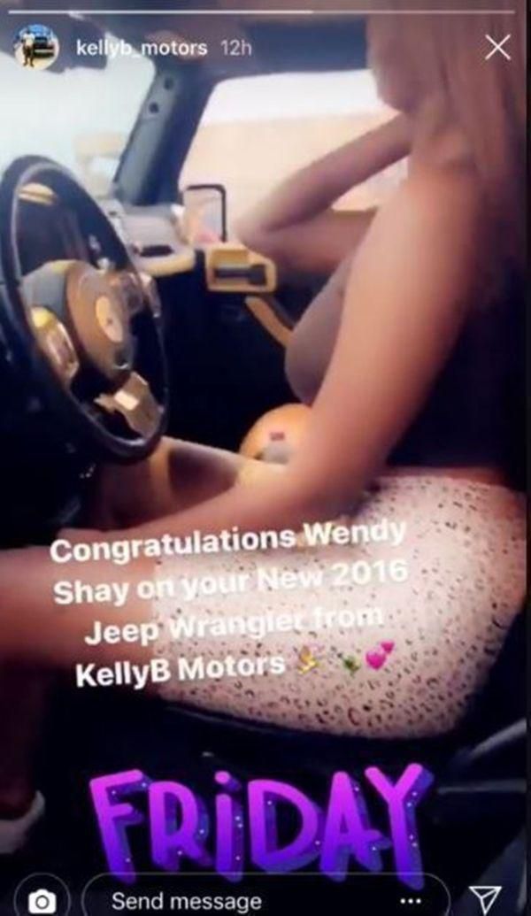 Wendy Shay's new car