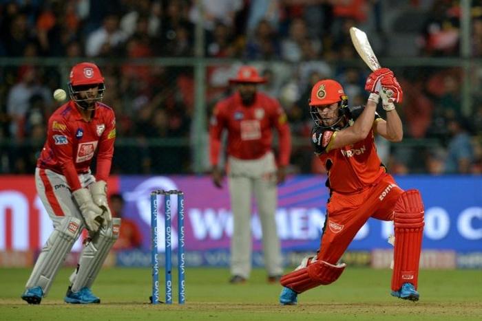 South African AB De Villiers was in action during the Indian Premier League