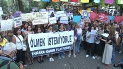 Dozens demonstrate in Ankara to denounce the murder of a woman by her ex-husband in front of their daughter, as Turkey battles rising violence against women