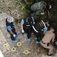 Police examine the site of an explosion that took place during a meeting of ASEAN foreign ministers in Bangkok