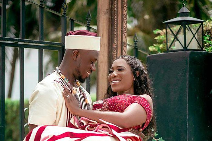 Ghanaian actress, Victoria Lebene and Eugene ties the knot.