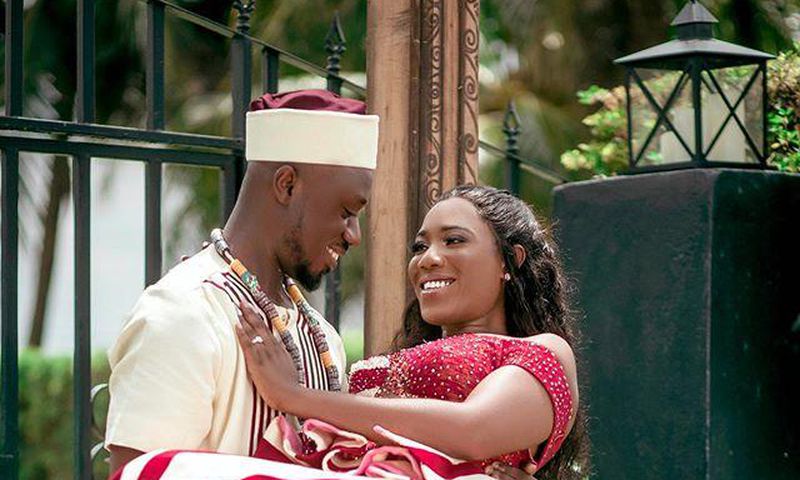 Ghanaian actress, Victoria Lebene and Eugene ties the knot.