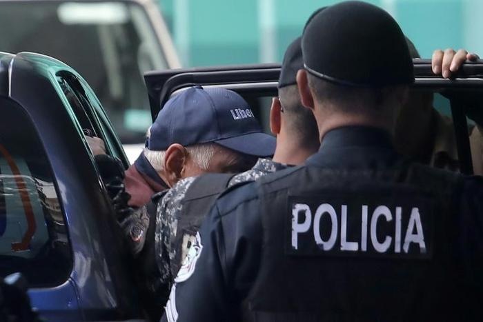 Former Panamanian President Ricardo Martinelli arrives at court on June 11, 2019