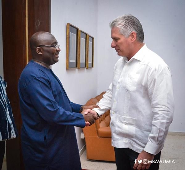 Dr Mahamudu Bawumia with Cuban President