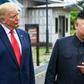 North Korea's leader Kim Jong Un with US President Donald Trump south of the Military Demarcation Line that divides North and South Korea