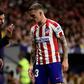 Atletico Madrid coach Diego Simeone speaks to defender Kieran Trippier