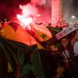 Riotous celebrations erupted around France after the Algerian football team qualified for the final of the Africa Cup of Nations