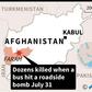 Map of Afghanistan locating western Farah province where dozens of passengers were killed early Wednesday when the bus they were travelling in hit a roadside bomb