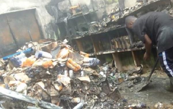 Fire destroys cosmetic products at Kasoa Walatu