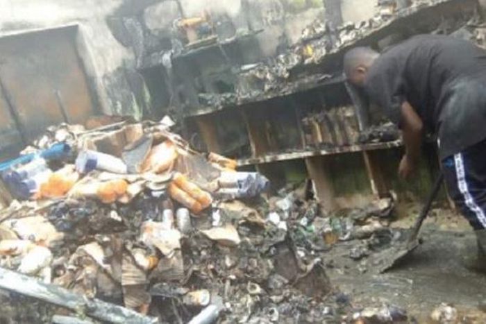 Fire destroys cosmetic products at Kasoa Walatu