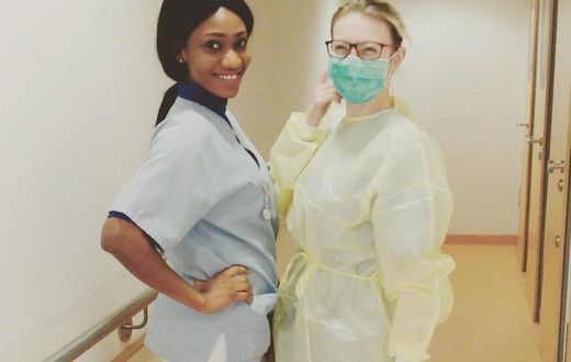 Wendy Shay with a work colleague