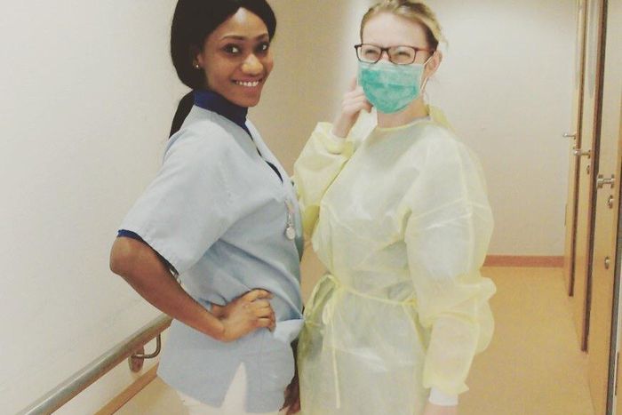 Wendy Shay with a work colleague