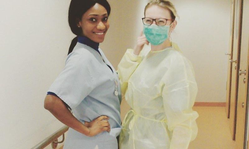 Wendy Shay with a work colleague
