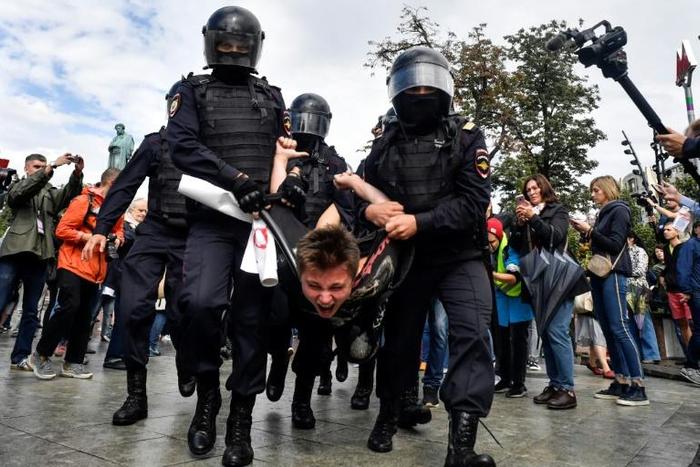 Berlin condemned the Moscow crackdown as 'out of all proportion'