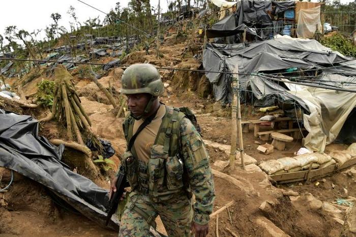 The mining village of La Merced de Buenos Aires, Ecuador attracted up to 15,000 miners and their families until security forces raided it