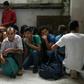 Some of the 250 Central American migrants arrested during an operation in Veracruz, Mexico, are pictured in June 2019