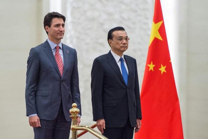 Canada said it requested a call between Prime Minister Justin Trudeau and Chinese Premier Li Keqiang to try to help ease tensions. In better days, the pair signed three trade deals during Trudeau's visit to China in 2017.