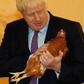 Boris Johnson visiting a farm in south Wales
