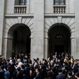 Thousands of legal professionals marched on the Central Government Offices in Hong Kong to protest against a proposed extradition law