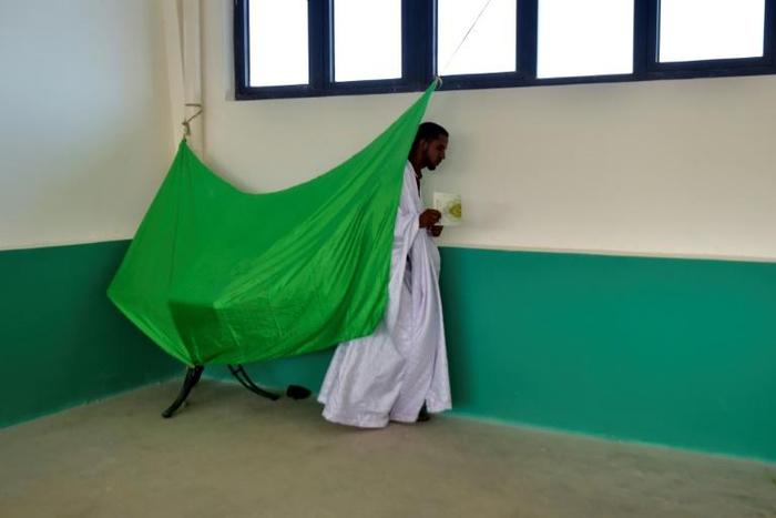 The election is the first in Mauritania's coup-strewn history that looks set to see an elected president transfer power to an elected successor