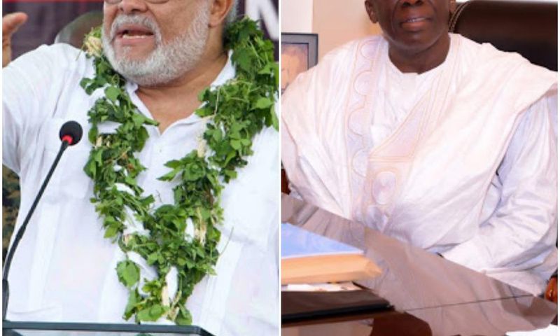 Former President Jerry John Rawlings and Yusif Ibrahim