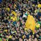 Brazil were punished after some fans (pictured June 27, 2019) were heard chanting the Portuguese word "bicha" -- slang for queer in Brazil -- at Bolivia's goalkeeper Carlos Lampe