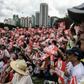 The protesters are calling on the Hong Kong government to scrap a planned law that would for the first time allow extradition to mainland China