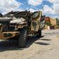 A burnt-out vehicle belonging to forces loyal to Libyan strongman Khalifa Haftar in the recaptured town of Gharyan