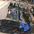 Guns, ammunition and tactical gear seized by police near Los Angeles after arresting a man who threatened a mass shooting