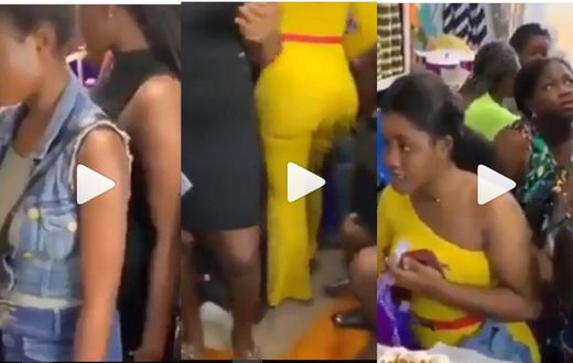 Ghanaian slay queens and lactating mothers jostle in a long queue to buy vagina sweetening charm (video)