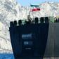 An Iranian flag flutters on board the Adrian Darya oil tanker, formerly known as Grace 1, off the coast of Gibraltar on August 18, before it set sail