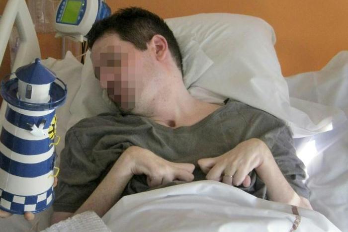 Silent witness: Vincent Lambert has not been able to communicate with anyone since his accident in 2008
