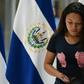 Tania Avalos arrives at the international airport in San Salvador on June 28, 2019