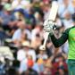 Valuable fifty - South Africa's Rassie van der Dussen acknowledges his half-century in a World Cup match against New Zealand