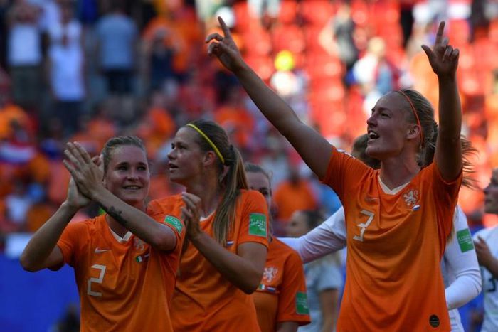 The Netherlands celebrate history at the women's World Cup after defeating Italy
