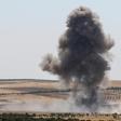 Smoke billows after reported regime air strikes near Khan Sheikhun in Syria's Idlib province