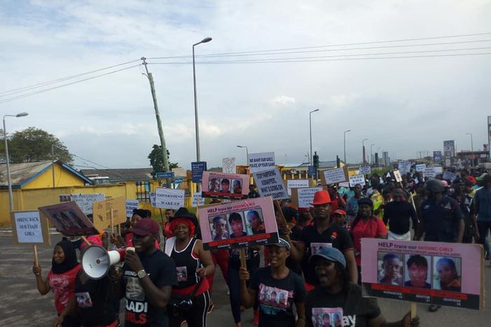 Group demonstrate over kidnapped Taadi girls